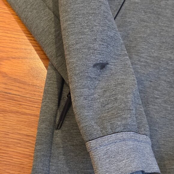 Lululemon Jacket Men's Medium Full Zip Active Hooded Gray Thermo Running Gym - Picture 4 of 15